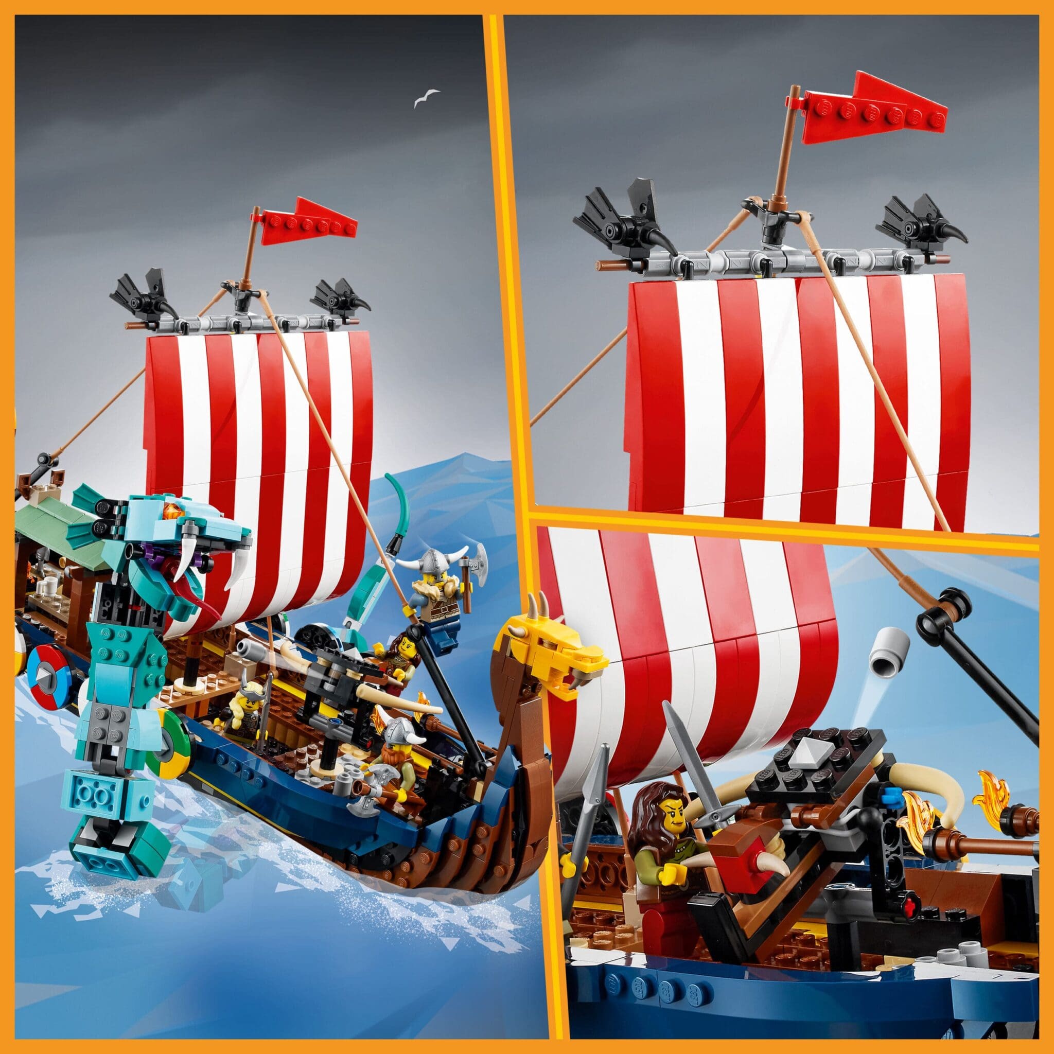 LEGO Creator 31132 - O Barco Viking e a Serpente de Midgard 9+ - Image 3