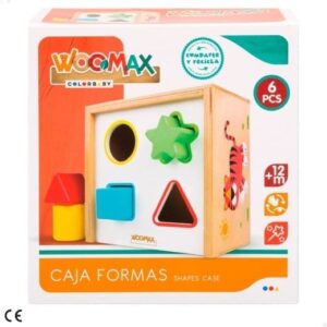 Woomax - Caixa de Madeira com Formas 1+