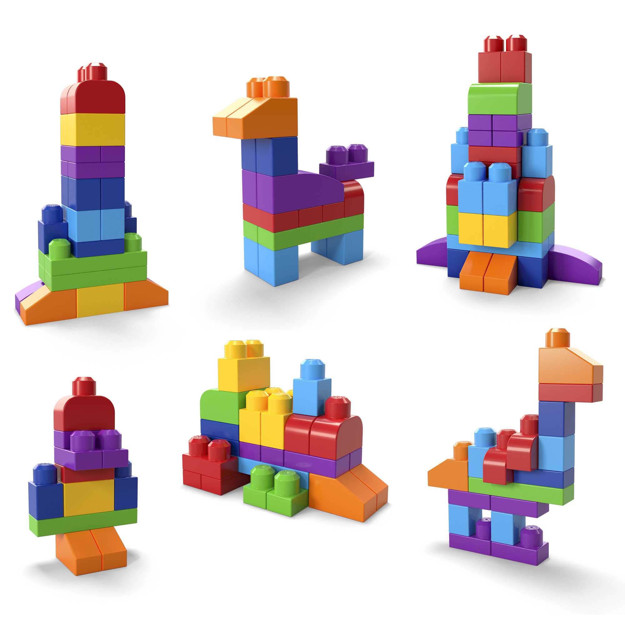 Bolsa 60 Peças Azul Mega Bloks 1+