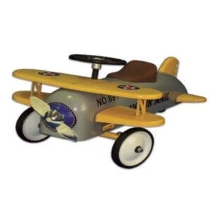 Carro a Pedais Avião Amarelo 1+