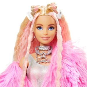 Barbie®Extra Doll #3 casaco rosa fluffy 3+