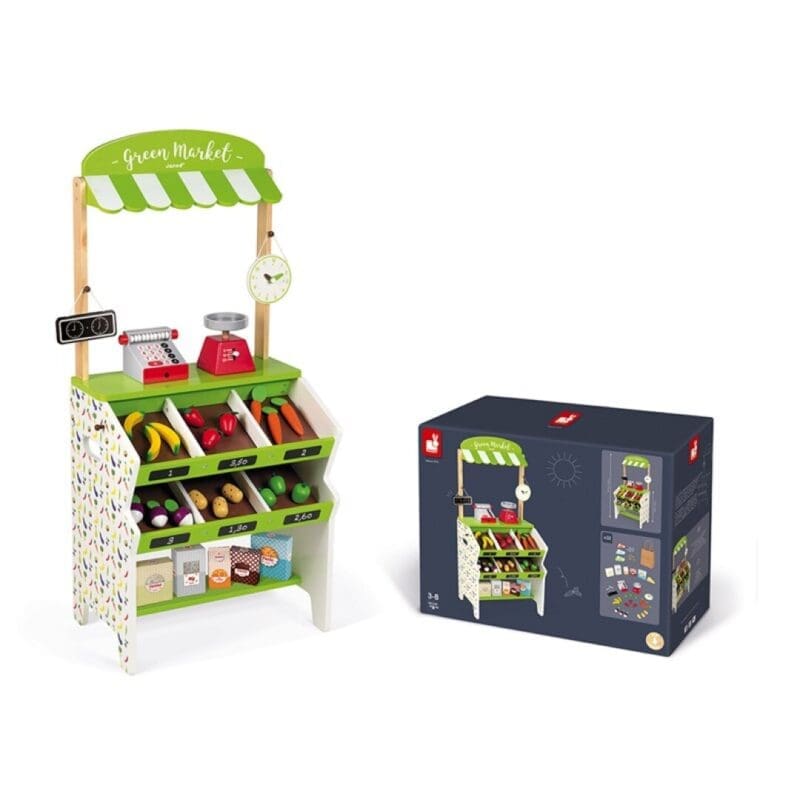 Supermercado madeira Green c/acessórios 3+