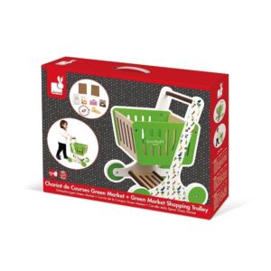 Carrinho de compras de madeira 3+