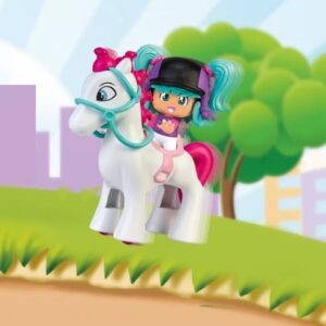 Pinypon Carro com reboque e Cavalo 4+